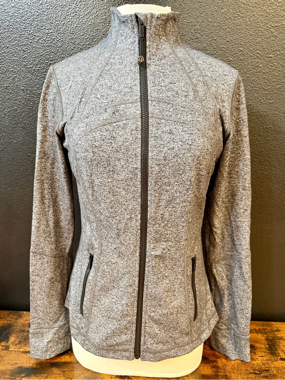 lululemon athletica Heather Gray Full-Zip Utility Jacket Sz: 12